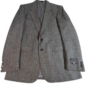 Charing Cross Allston Gray Herringbone Virgin Wool Blazer – 44XL
